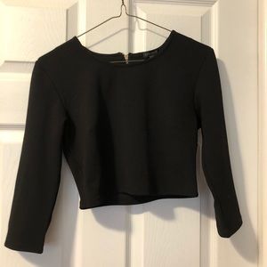 Dynamite Cropped Black Tight Longsleeve
